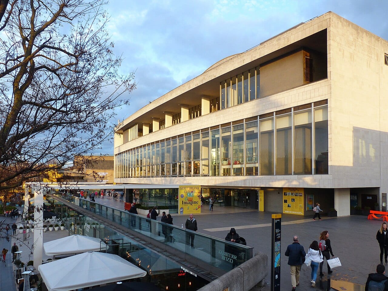 Royal Festival Hall public foyer, the warm indoor South Bank meeting point.